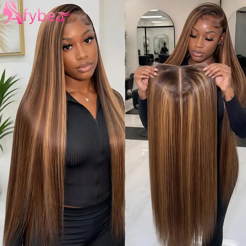 Highlight Lace Front Wig Human Hair 13x6 HD Transparent Frontal 250% Density