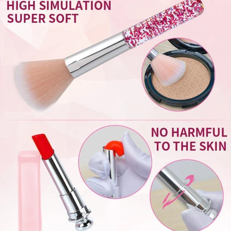 Kids Pretend Makeup Set with Lipstick Nail Paint Educational Toys Play House