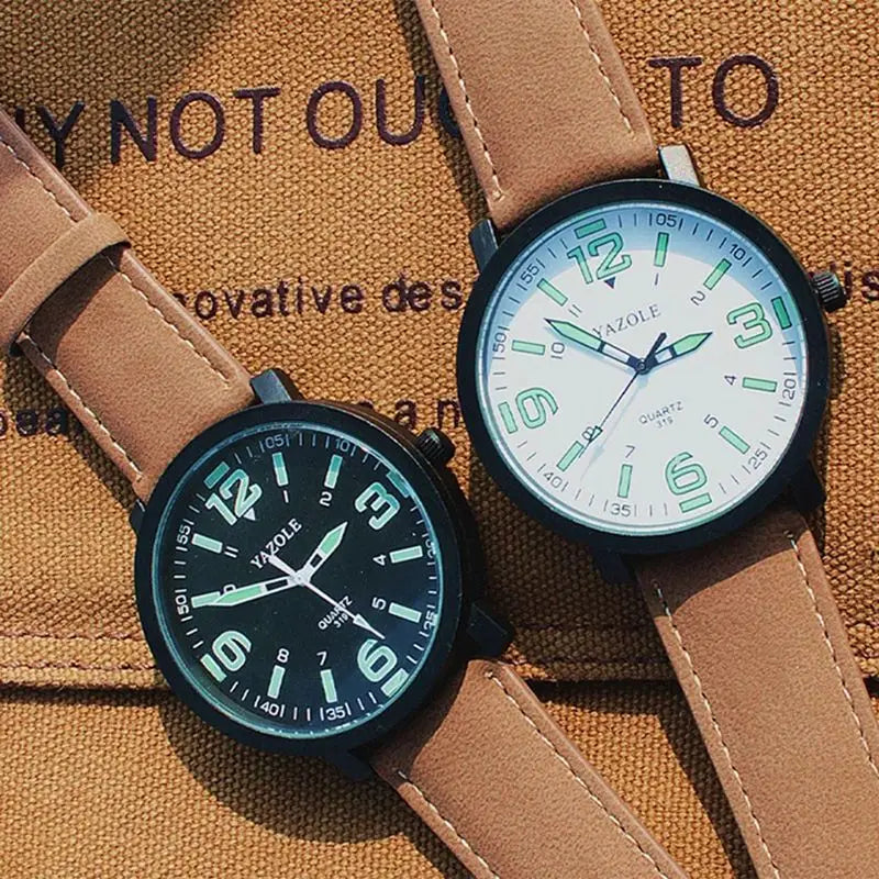 Large Dial Waterproof Luminous Quartz Wristwatch for Men and Women - Fashion Sports Watch