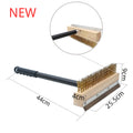 Pizza Oven Brush Copper Bristle Grill Cleaning Tool Long Handle Kitchen Brush