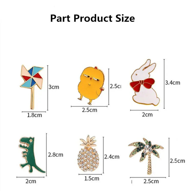 Diversity 10-100PCS Enamel Badge Pins for Bags & Clothing Personalised Accessories