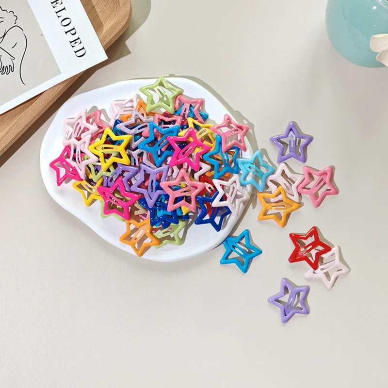 Colorful Star Hair Clips for Girls and Children - Hair Accessories Barrettes