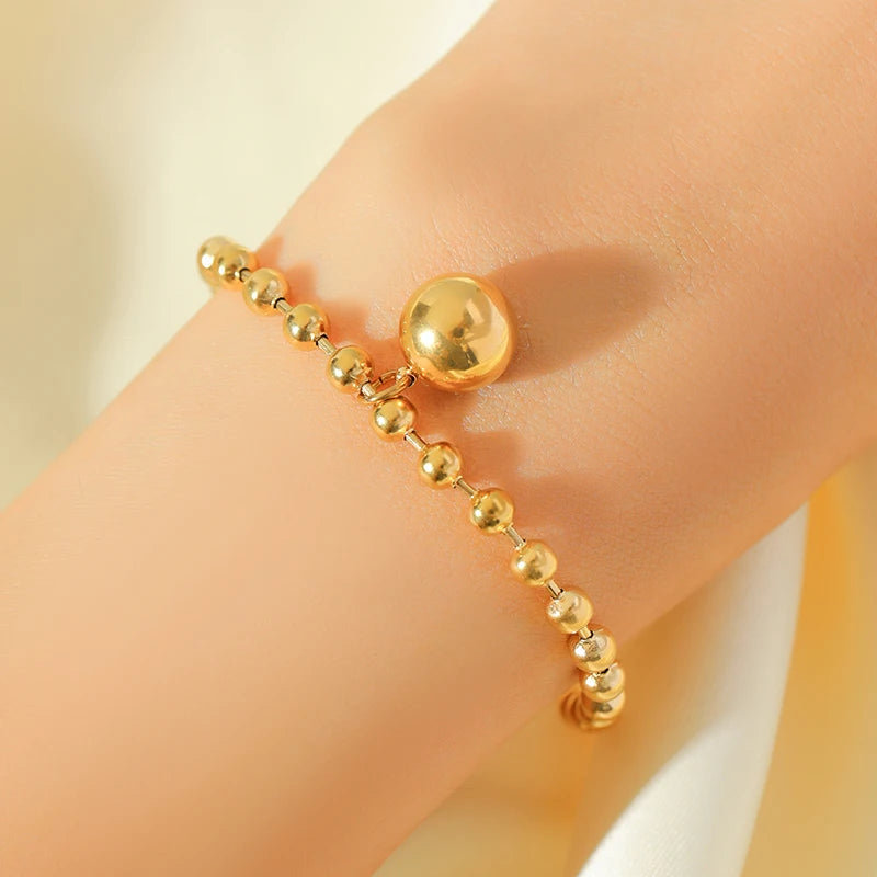 Trendy Waterproof Jewelry Set with Necklace, Bracelet & Earrings for Women