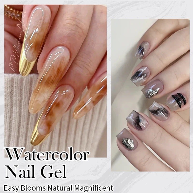 Watercolor Gel Nail Polish - Clear 10ml for Marble & Spreading Effects