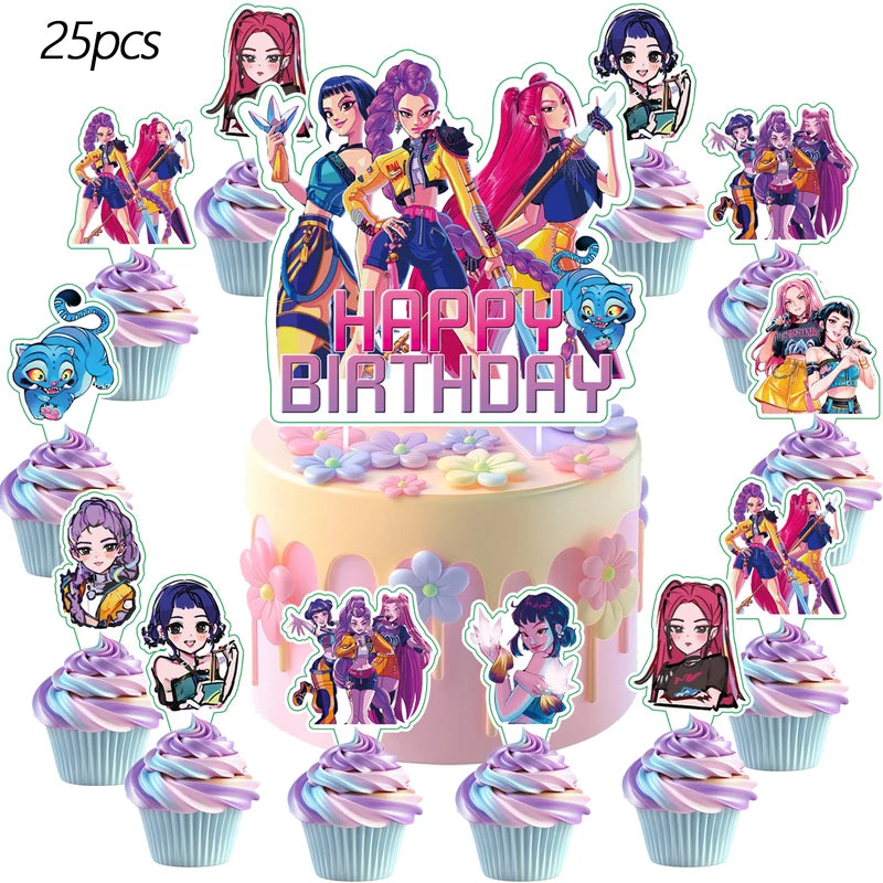 Cake Cupcake Toppers Set for Birthday Party Decor Food & Baking Supplies