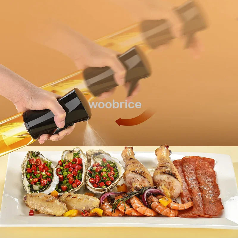 Oil Spray Dispenser for Kitchen Cooking & BBQ - 200/300/500ml Nebulizer Spray Bottle