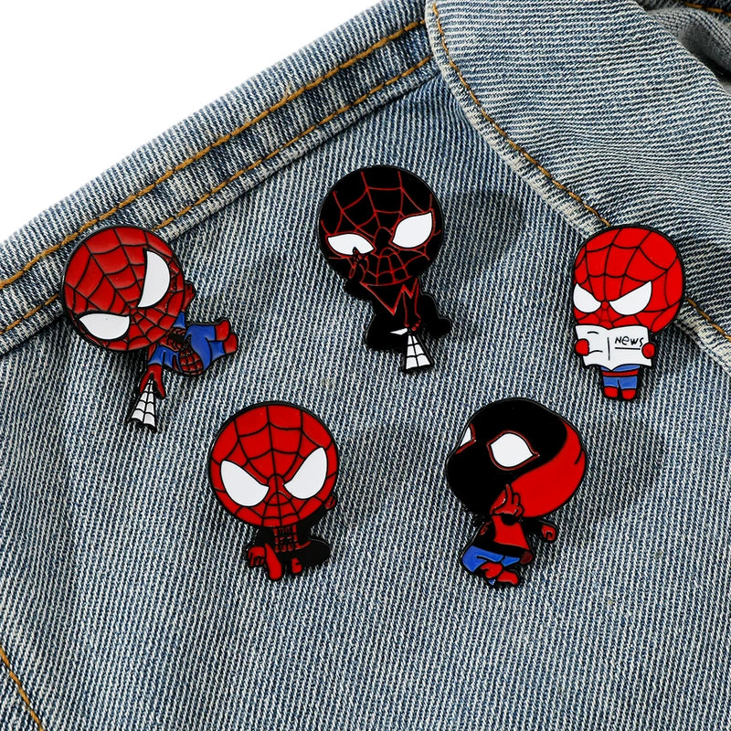 Creative Cartoon Spider-Man Enamel Brooch Pin Jewelry Accessory