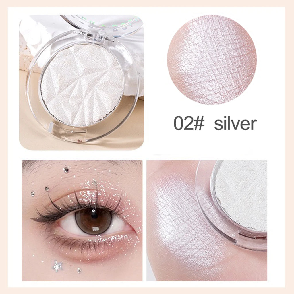 Shimmer Diamond Glow Highlighter Palette - 2-Color Natural Radiance for Face & Makeup