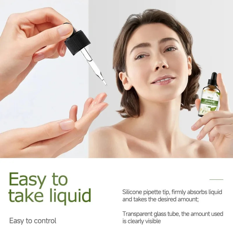 Jasmine Essential Oil for Skin Care and Massage - Aromatherapy Fragrance, Moisturizing Body Oil