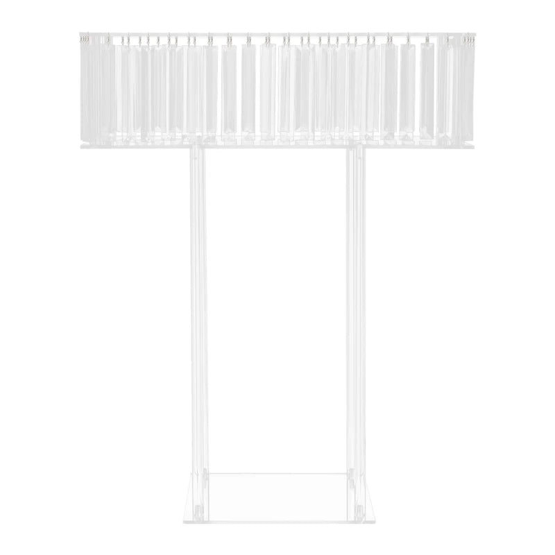Crystal Flower Stand Wedding Centerpiece Display Racks 60x20x78cm - Clear Acrylic