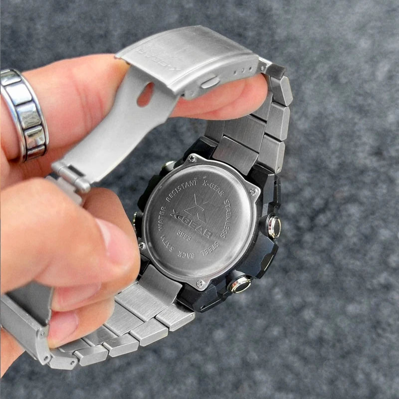 Men's Multi-Function Digital & Analog Watch with Night Light Water Resistance