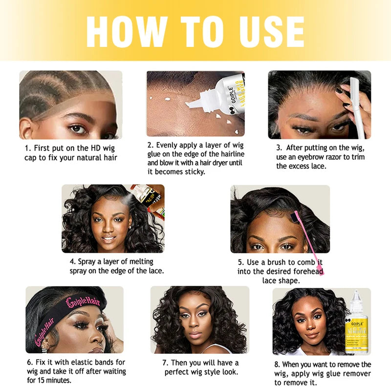 Waterproof Lace Glue Kit for Wig Installation Melting & Holding Spray