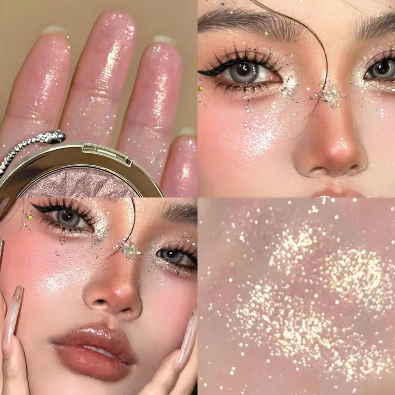 Diamond Glow Highlighter Waterproof Long Wear Face Makeup with Multiple Shades