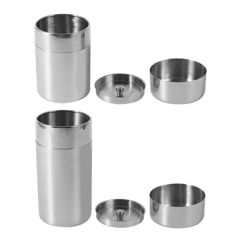 Stainless Steel Tea Canister Set with Lid - Food Storage Containers for Tea Coffee Sugar