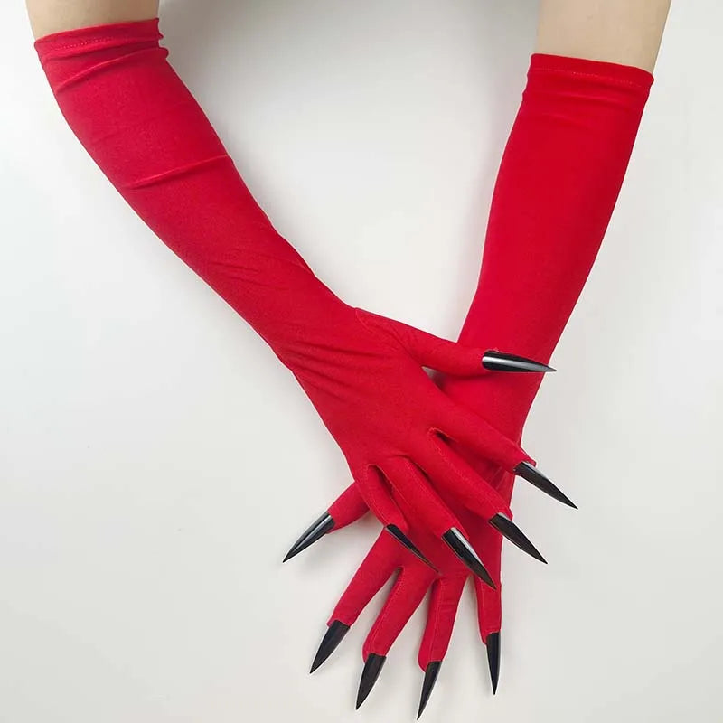 Halloween Ghost Claw Gloves Long Nail Costume Accessory for Stage and Party