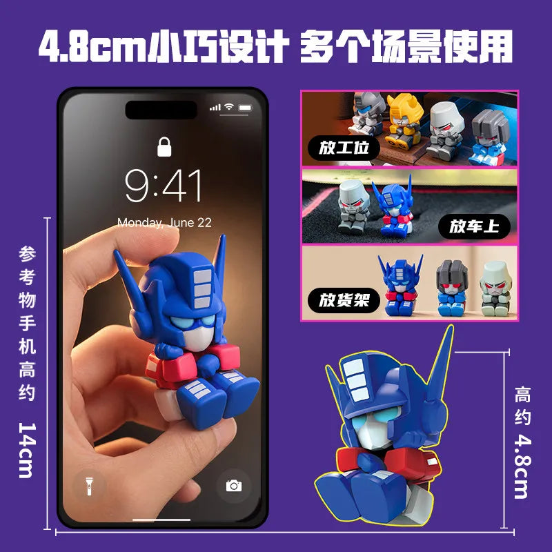 Transformers Chibi Desktop Figurines Set - Collectible Action Figures, 11 Styles