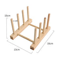 Wooden Plate Storage Rack Kitchen Organizer for Cups Cutting Boards and Books