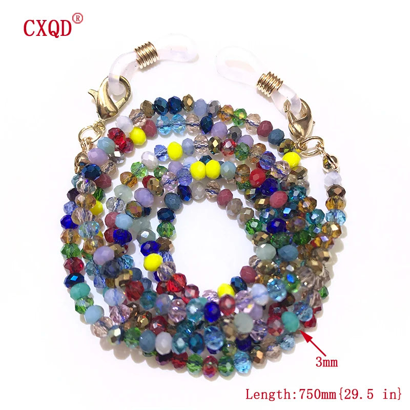 Fashion Eyewear Chain for Women Sunglasses & Mask Lanyard Beaded Necklace