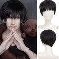 Short Curly Synthetic Men’s Wig - Natural Black, Heat-Resistant, Daily Wear