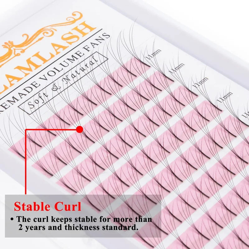 Premium False Eyelash Extensions 2D-6D Volume Fans Long Stem Silk Mink Lashes