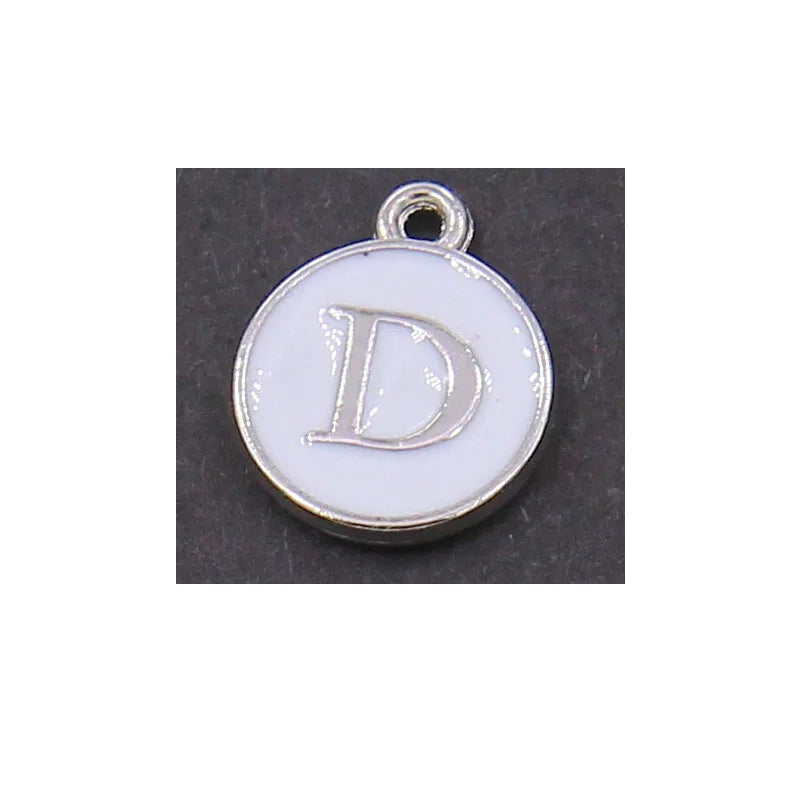 10PCS Initial Letter Enamel Charms for Jewelry Making Handmade DIY Bracelets & Earrings