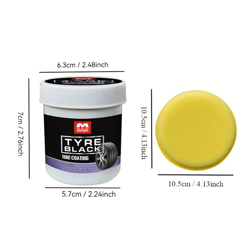 Car Tire Gloss Wax - Rust-Proof, Decontamination & Shine Cream for Tire Care