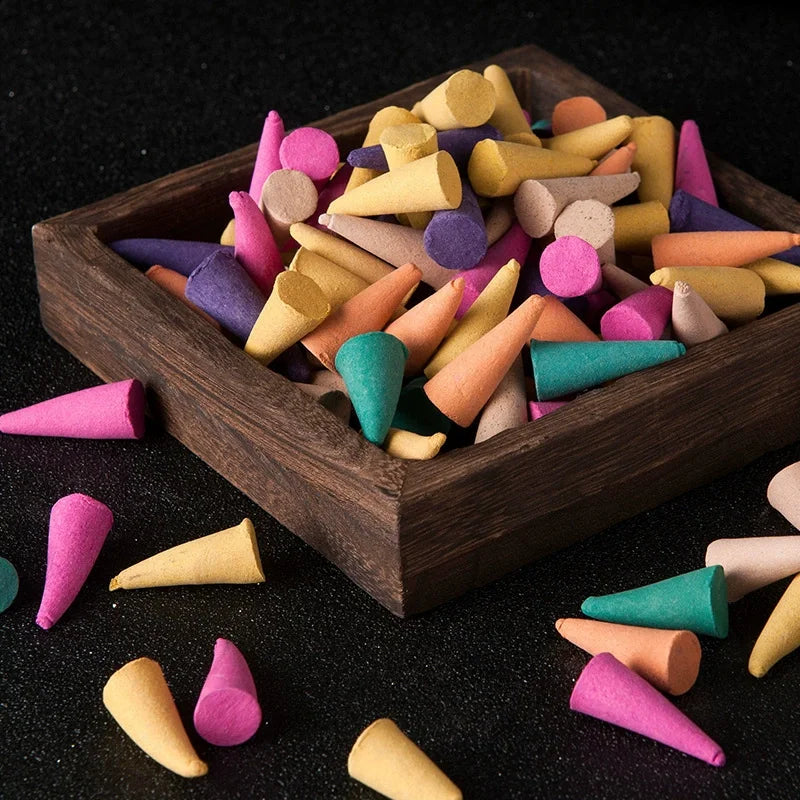Natural Incense Cones Set - Aromatherapy Fragrance for Relaxation & Odor Removal