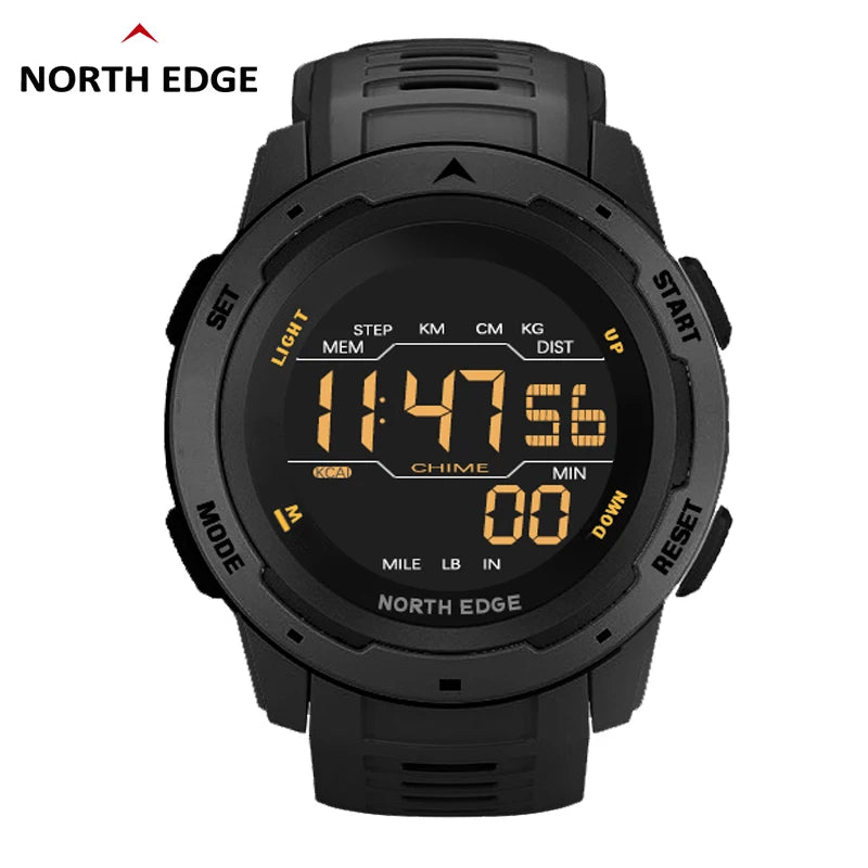 Digital Sports Watch for Men and Women Waterproof 50m with Pedometer & Dual Time