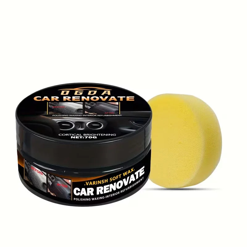 Car Plastic Leather Interior Refurbish Wax - UV & Anti-Aging Protectant