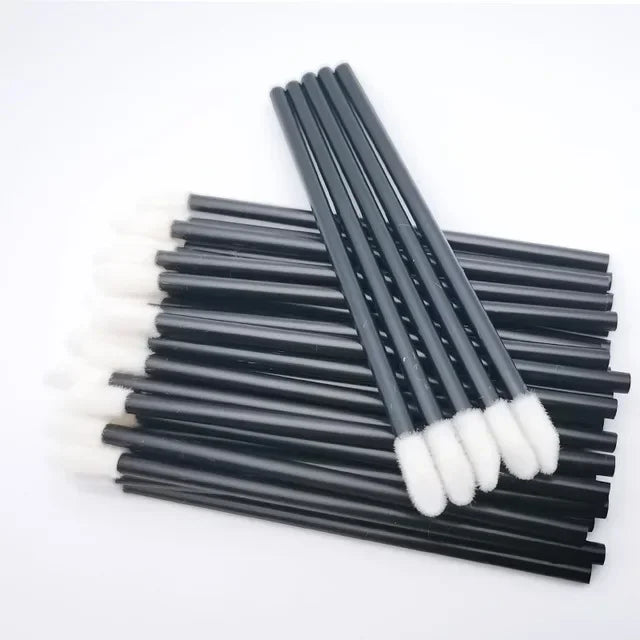 Disposable Lip & Eyelash Makeup Brush Set - Microbrush Applicators, 50 Pieces
