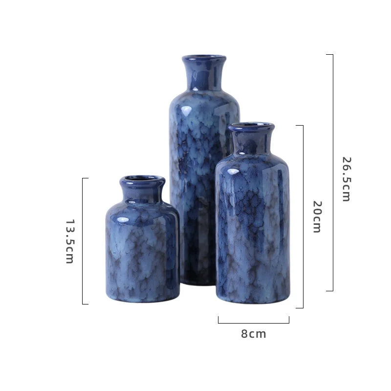 Nordic Style Ceramic Vase Set - Modern Minimalist Flower Holders for Home Decor