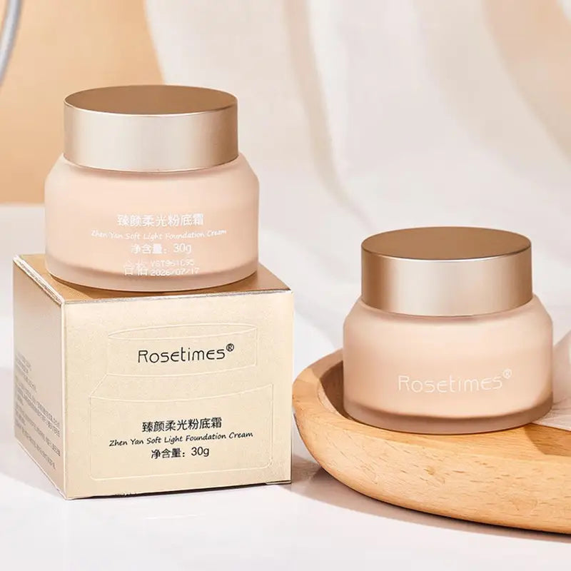 Lightweight Foundation Cream with Oil Control & Moisturizing - Natural Skin Makeup
