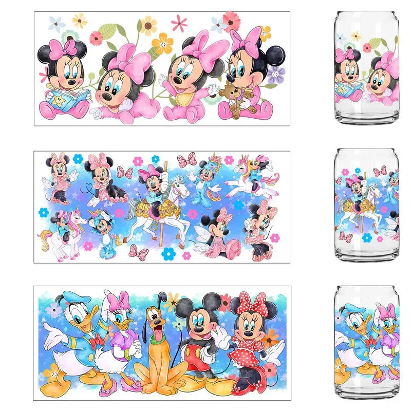 UV DTF Sticker Set for Tumblers - Waterproof 3D Decals for 16oz Cups