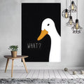 Indoor Decoration Flags with No Edging & Corner Rings - Cute Funny Duck