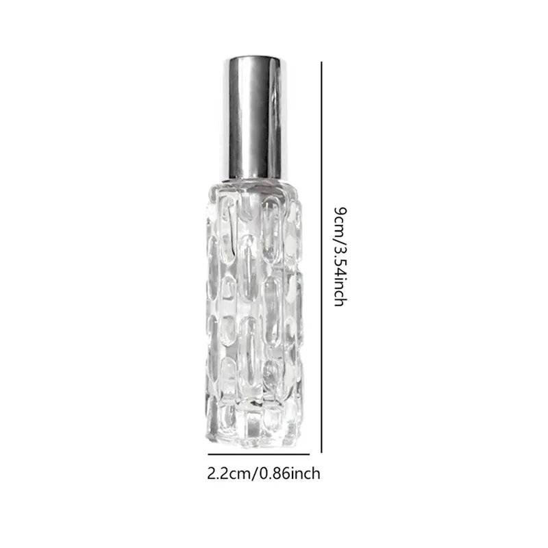 10ml Glass Perfume Spray Bottle with Aluminum Mist Head - Travel Dispenser