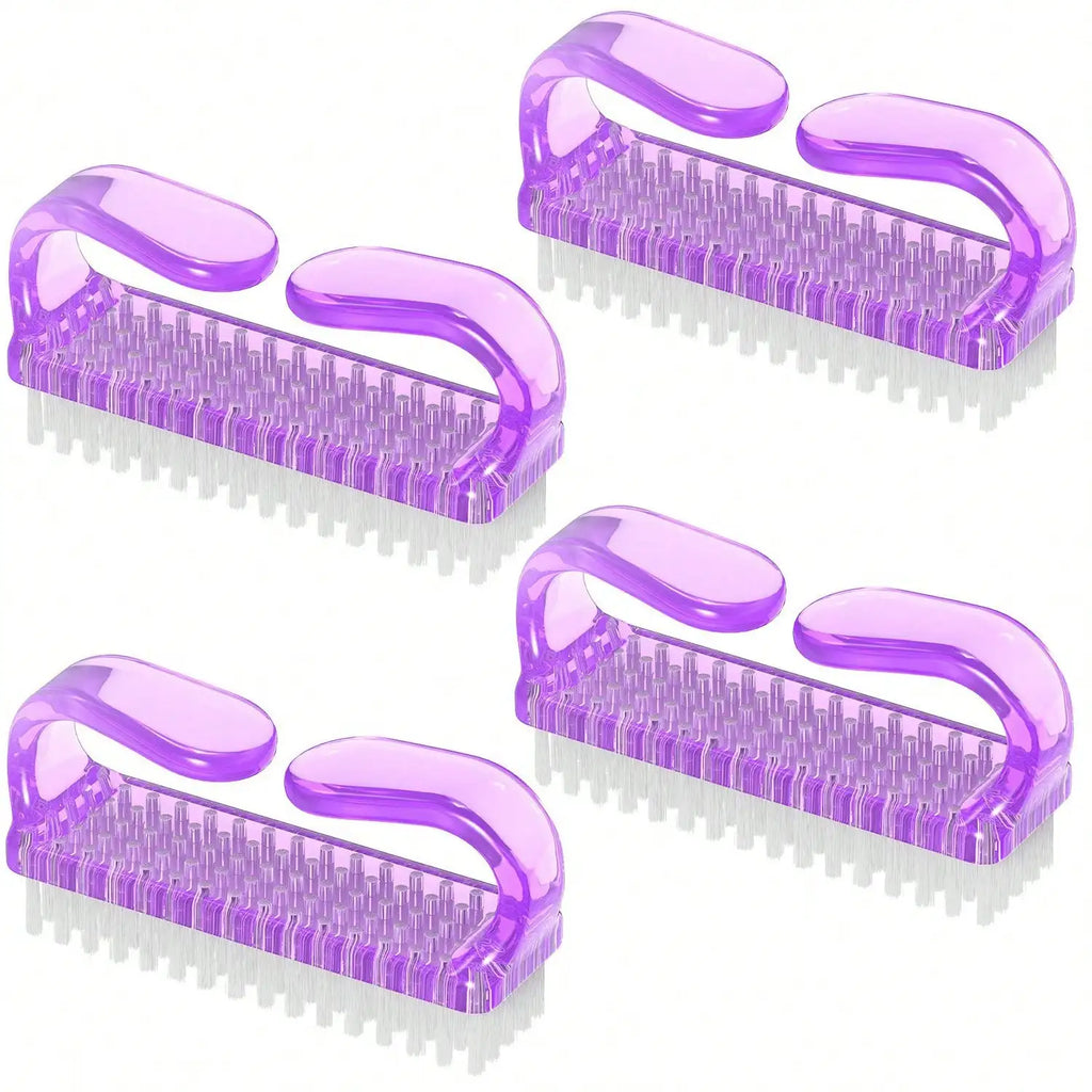 4Pcs Nail Art Tools Kit with Large Nail Polish Brush Dust Brush & Cuticle Pusher
