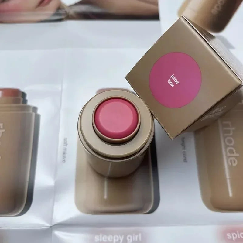 Hydrating Lip & Cheek Stick - Natural Powder Blush & Lip Color for Easy Application