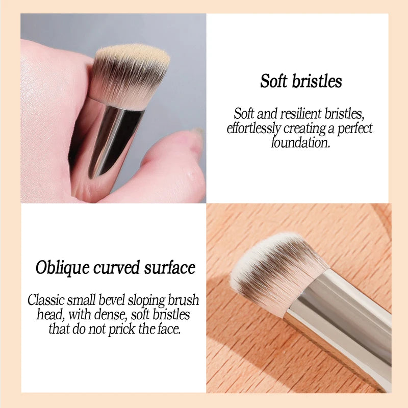 Precision Concealer Brush for Dark Circles & Tear Troughs - Dense Flat Head Makeup Tool