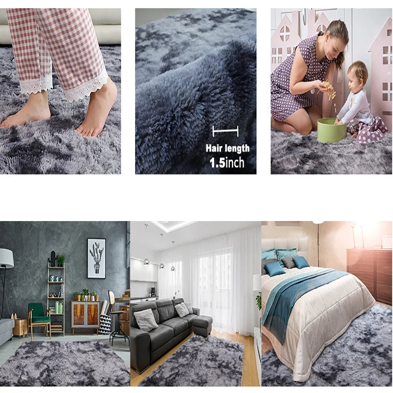 Large Area Rug for Living Room Bedroom Plush Carpet Fluffy Floor Mat Home Decor