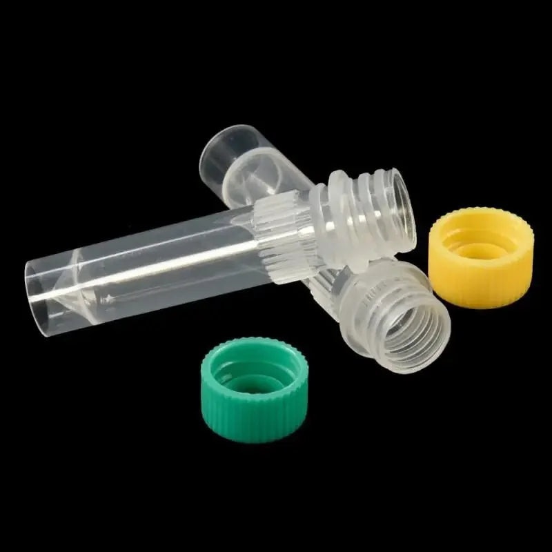 Laboratory Test Tubes Set 1-10ml with Screw Caps, Clear Sample Containers for Science & Chemistry