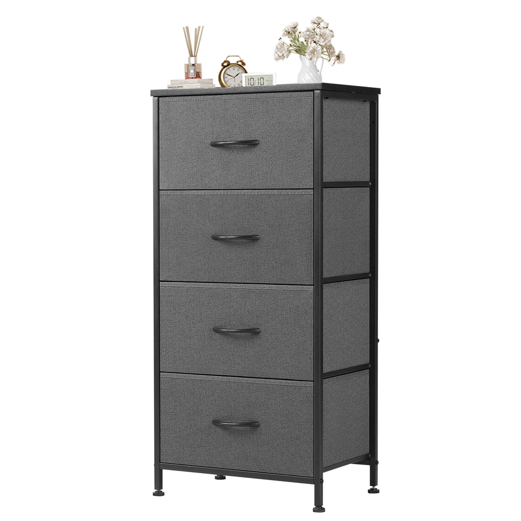 4-Drawers Fabric Storage Cabinet with Steel Frame for Living Room and Closet