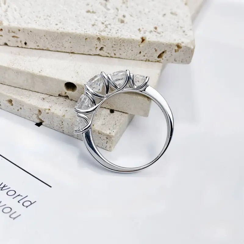 3.6CT Moissanite Wedding Ring Set for Women Sterling Silver Jewelry