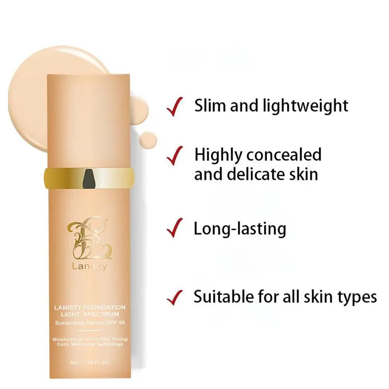 4-in-1 Biomimic Foundation with SPF50+ Longwearing Concealer & Color Changing Formula