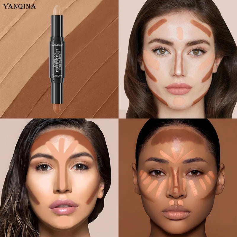 Dual-Ended Face Contour & Highlight Stick for Beginners - Matte Sculpting Pen