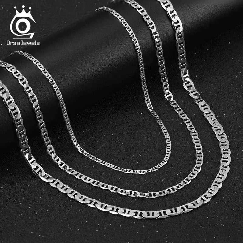 Sterling Silver Chain Necklace for Men & Women - Simple High-Quality Jewelry