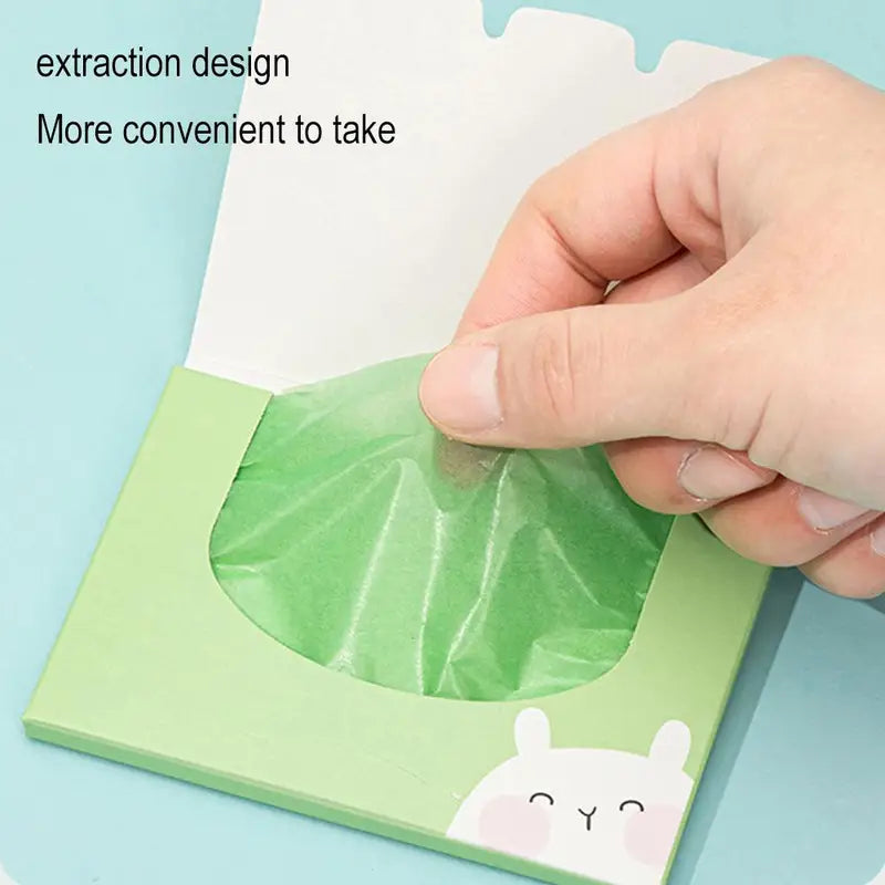 Face Oil Absorbing Blotting Papers 100Pcs - Oil Control Facial Wipes for Shine Removal