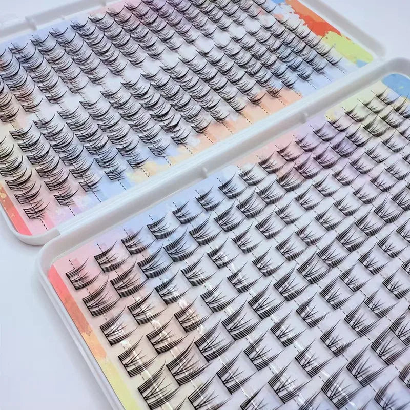 False Eyelash Book 32 Rows Natural Soft Cluster Lashes for Daily Makeup