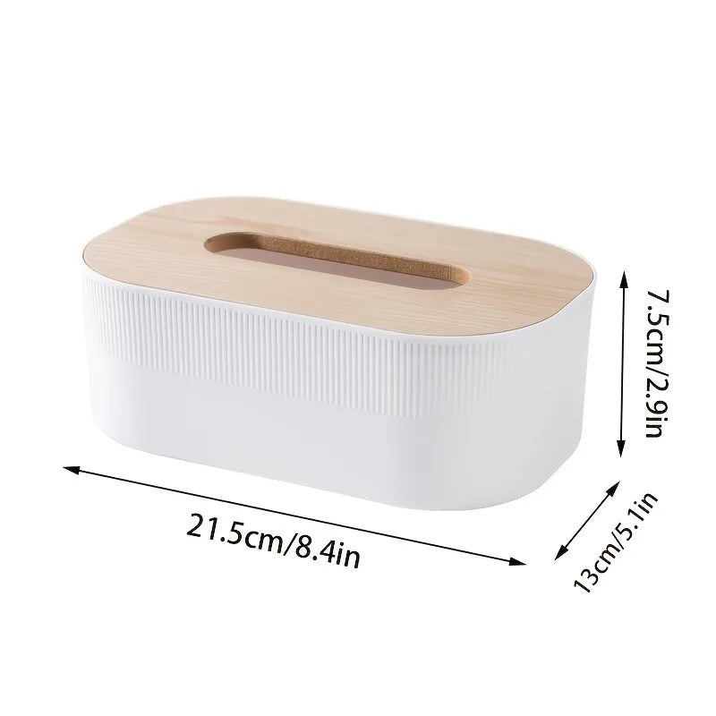 Arched Tissue Box with Lid - Large Bathroom & Bedroom Dispenser, Multiple Colors