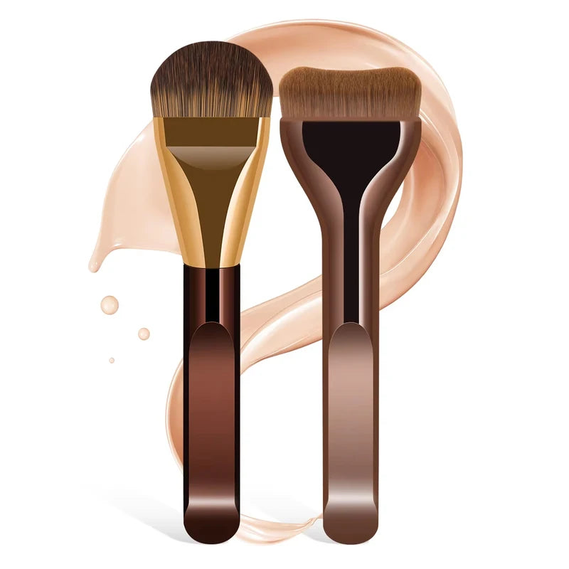 Makeup Brush Set for Liquid & Cream Foundations - Ultra Thin Top Mask Brushes - Beauty Tool & Gift Option