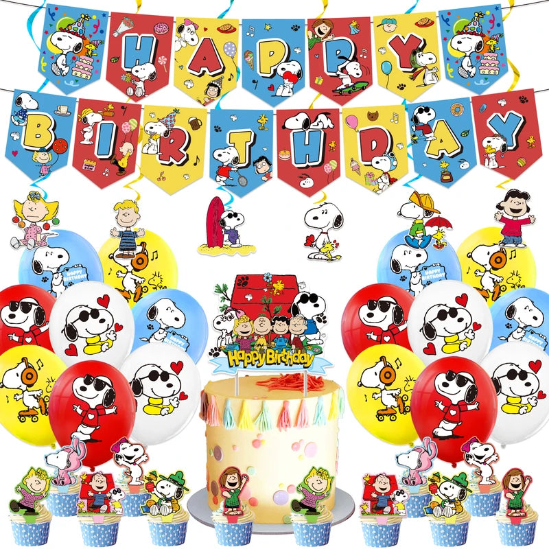 Party Decorations Set for Birthdays and Events – Includes Plates, Banners, Cake Toppers & More
